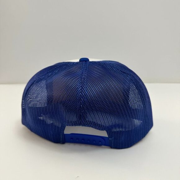 Vintage 80s 90s Dawson Creek Canucks 40th Anniversary Snapback Hat Blue White - Picture 3 of 5